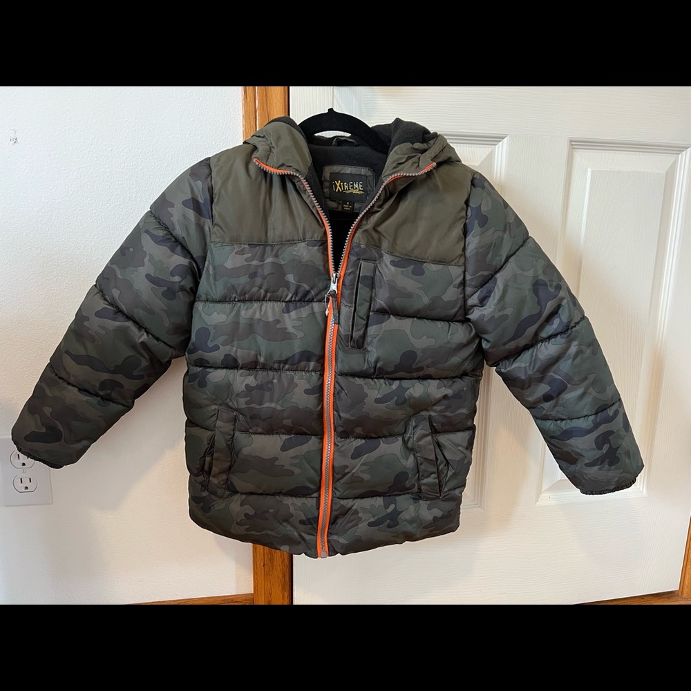 Boys Camouflage Puffer Jacket